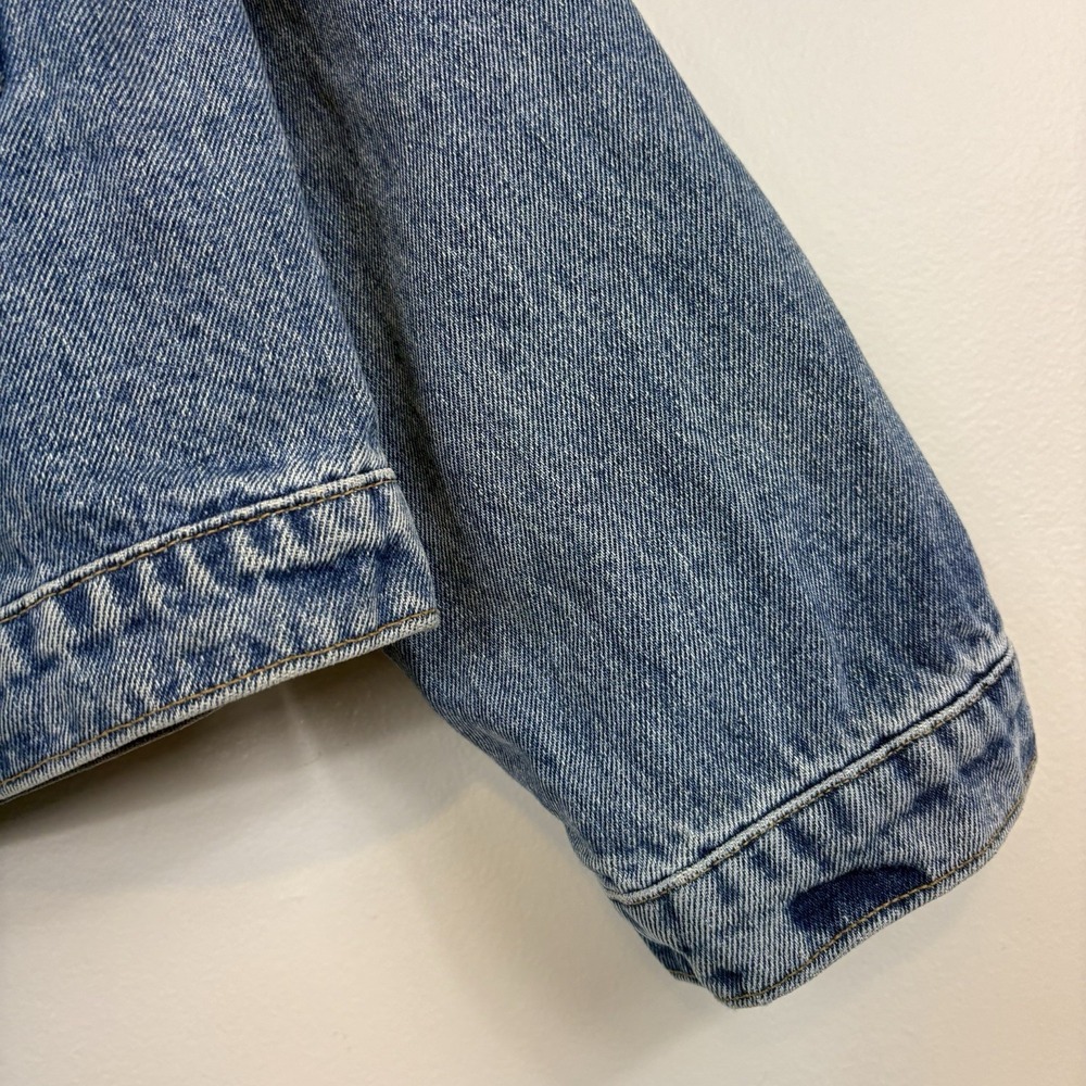 Vtg Ralph Lauren Polo Jeans Co Denim Jacket American Flag Patch Womens Sz L USA - Picture 7 of 14
